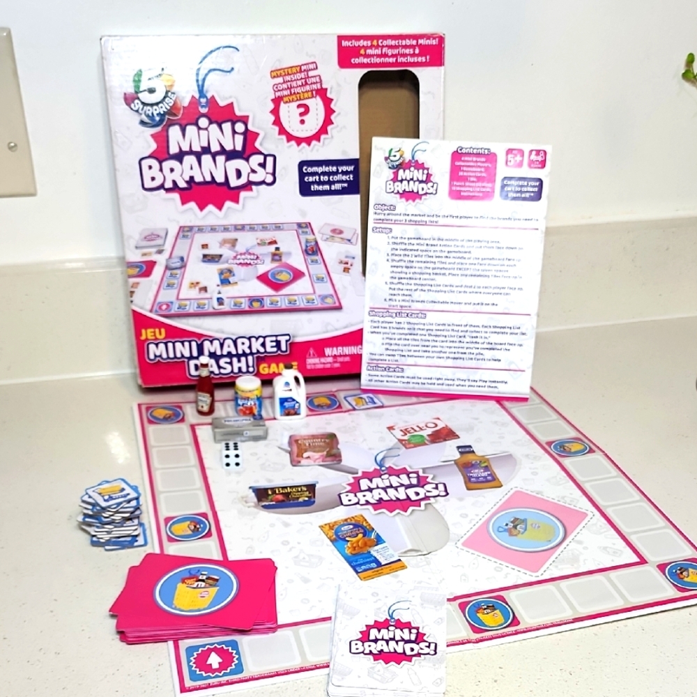 Mini Brands Board Game Mini Market Dash. 2-4 Players 5+